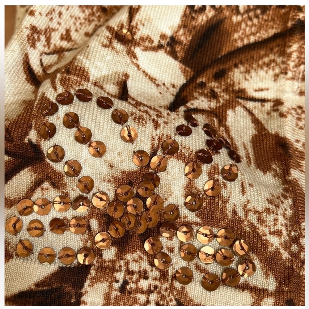 🆕 Chico’s 2 pc silk blend Frenchie tank & cardigan with sequins Size 0 - Picture 3 of 9